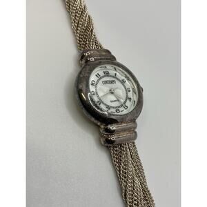 Women’s Watch Contempo Bracelet Silver Tone Analog Quartz Coquette Distressed